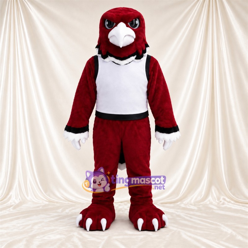 Costume de mascotte Aigle – rouge – Chemise (blanc) Costume de mascotte Aigle – rouge – Chemise (blanc)
