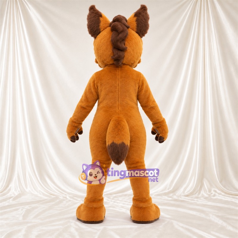 Maskottchenkostüm Eichhörnchen – braun – Bauch (creme); Augen (grün) Maskottchenkostüm Eichhörnchen – braun – Bauch (creme); Augen (grün)