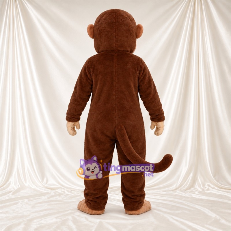 Maskottchenkostüm Affe – braun – Ringelschwanz; Schnauze (hellbraun) Maskottchenkostüm Affe – braun – Ringelschwanz; Schnauze (hellbraun)