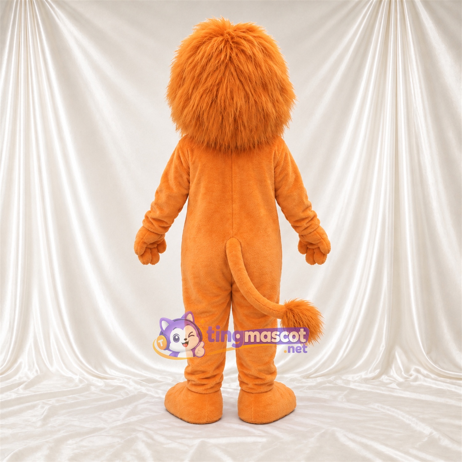 Costume de mascotte Lion – orange – Crinière (orange); Longue queue Costume de mascotte Lion – orange – Crinière (orange); Longue queue