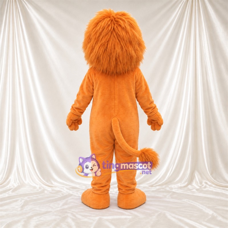 Costume de mascotte Lion – orange – Crinière (orange); Longue queue Costume de mascotte Lion – orange – Crinière (orange); Longue queue