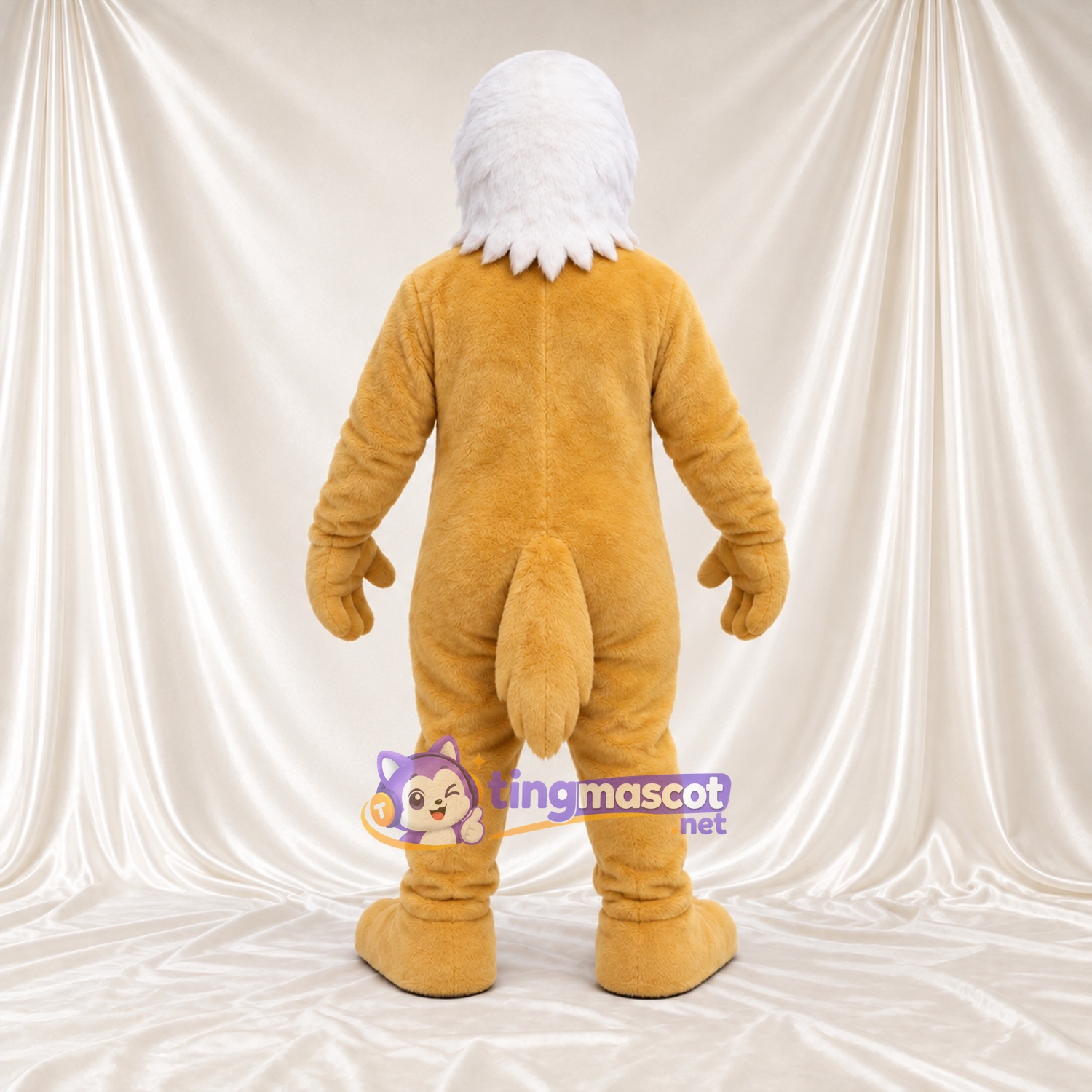 Costume de mascotte Griffon – brun clair – Tête d’aigle (blanc) Costume de mascotte Griffon – brun clair – Tête d’aigle (blanc)