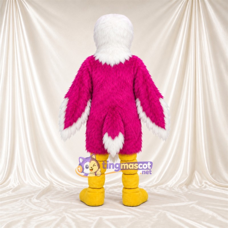 Costume de mascotte Aigle – rose – Tête (blanc) Costume de mascotte Aigle – rose – Tête (blanc)
