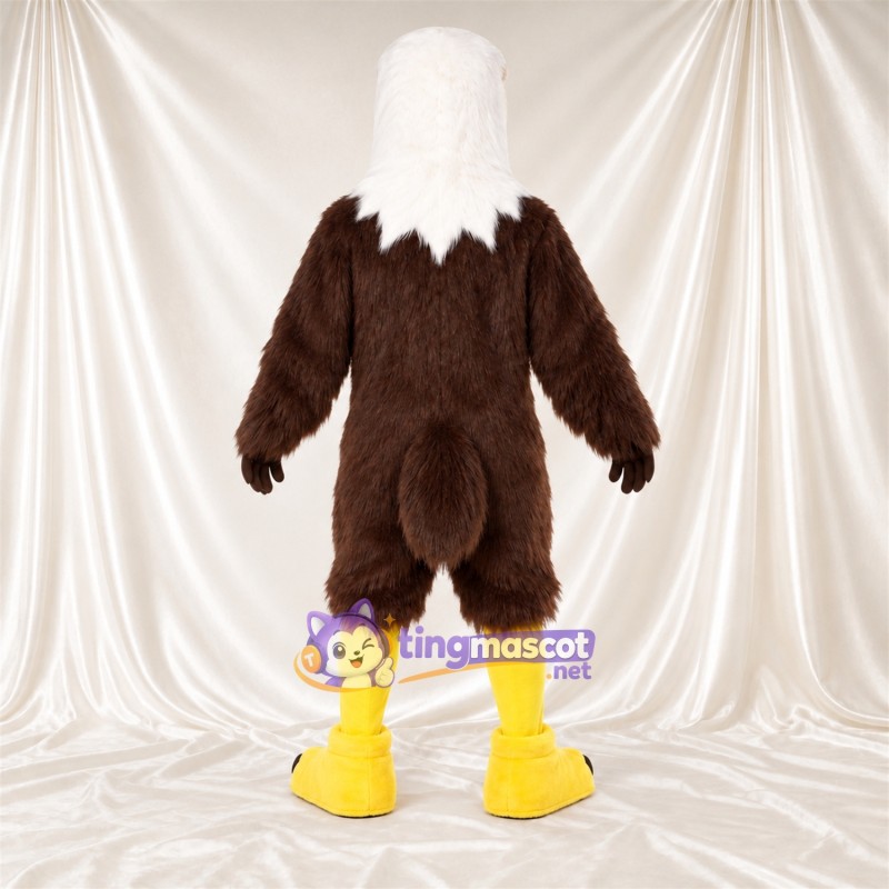Costume de mascotte Aigle – marron – Bouche ouverte; Tête (blanc) Costume de mascotte Aigle – marron – Bouche ouverte; Tête (blanc)