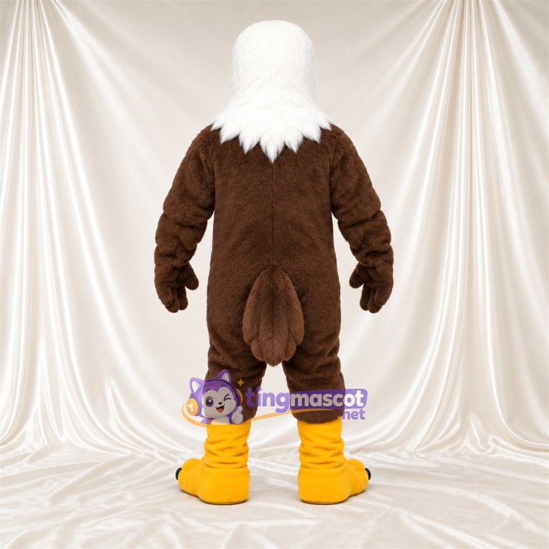 Costume de mascotte Aigle – marron – Sourcils inclinés; Tête (blanc) Costume de mascotte Aigle – marron – Sourcils inclinés; Tête (blanc)