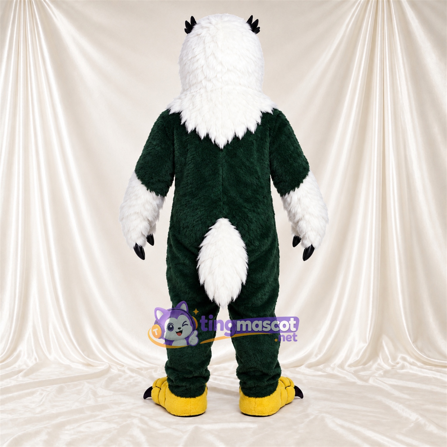 Costume de mascotte Aigle – vert – Tête (blanc); Torse (blanc) Costume de mascotte Aigle – vert – Tête (blanc); Torse (blanc)