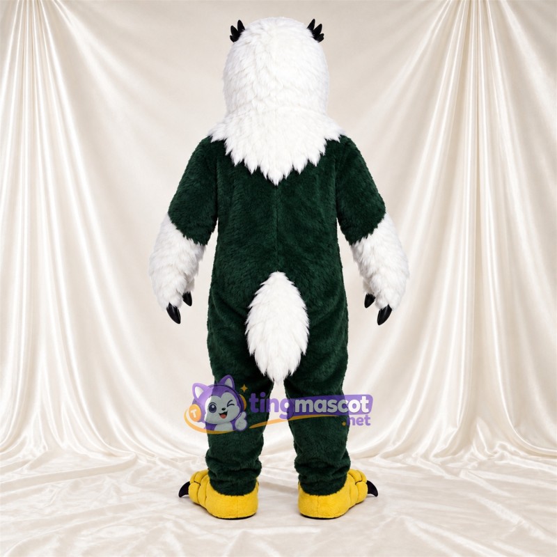 Costume de mascotte Aigle – vert – Tête (blanc); Torse (blanc) Costume de mascotte Aigle – vert – Tête (blanc); Torse (blanc)