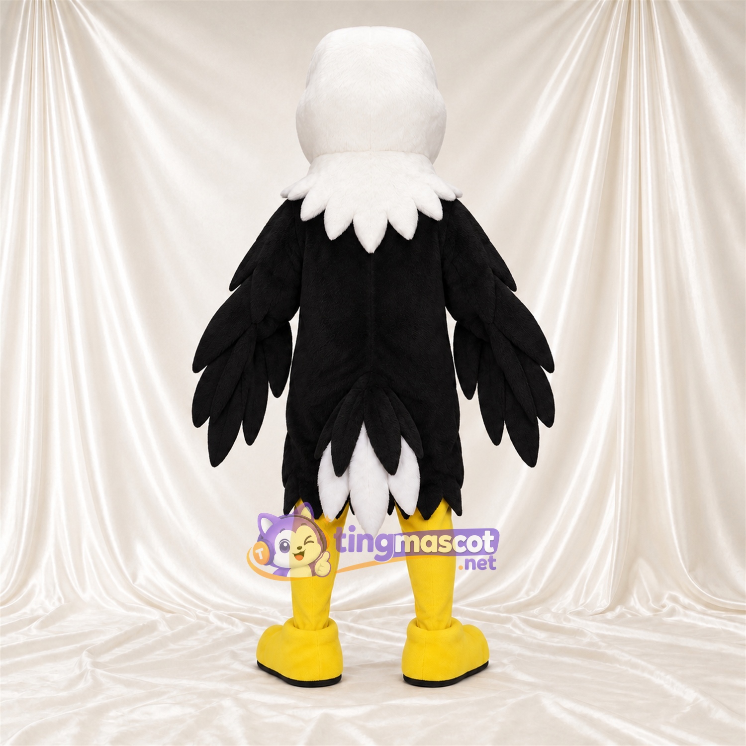 Costume de mascotte Aigle – noir – Tête (blanc) Costume de mascotte Aigle – noir – Tête (blanc)