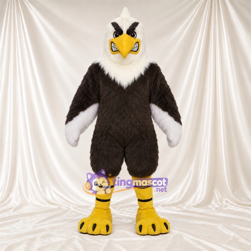Black and White Eagle Mascot Costume - Striped Legs and White Wing Tips Black and White Eagle Mascot Costume - Striped Legs and White Wing Tips