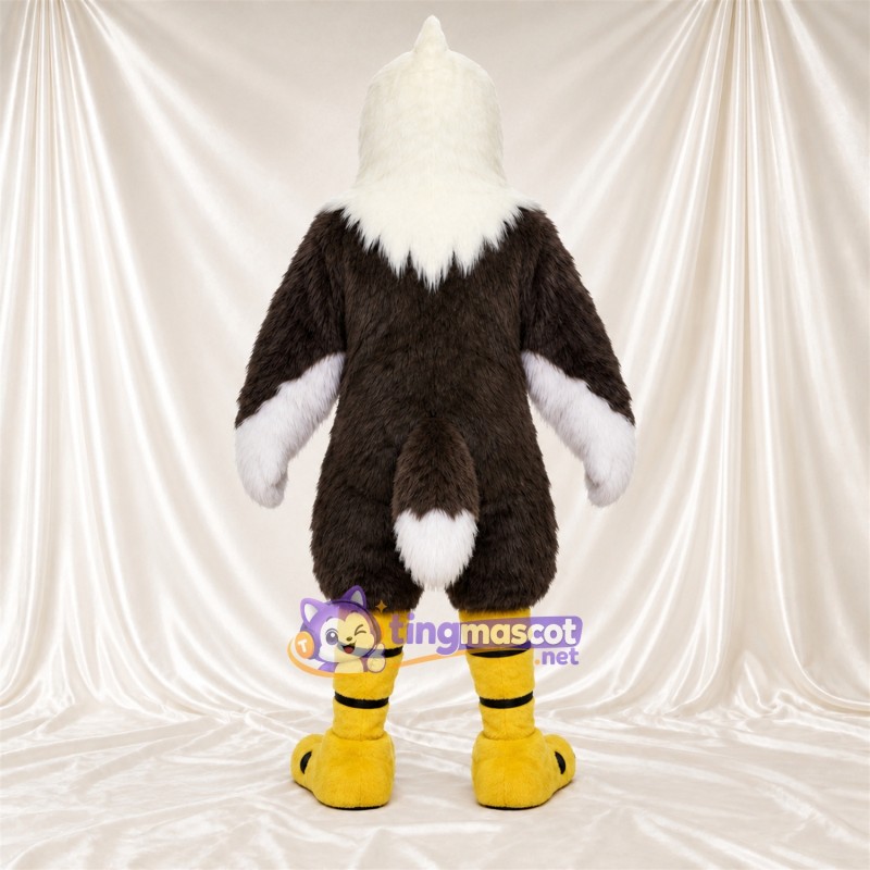 Black and White Eagle Mascot Costume - Striped Legs and White Wing Tips Black and White Eagle Mascot Costume - Striped Legs and White Wing Tips
