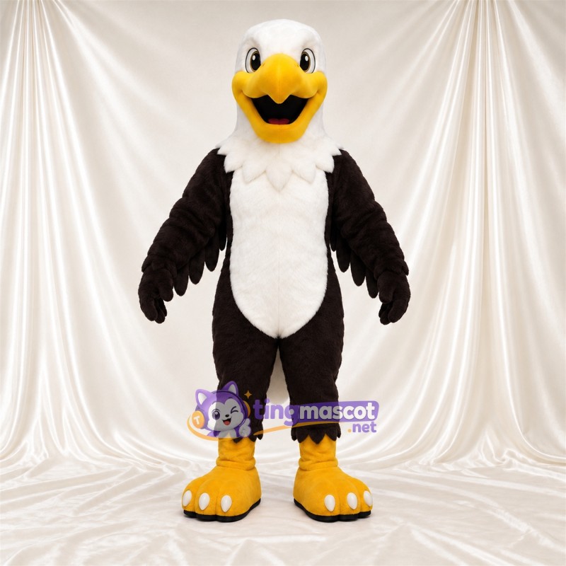 Maskottchenkostüm Adler – schwarz / weiß – Bauch (weiß); Zehen (weiß) Maskottchenkostüm Adler – schwarz / weiß – Bauch (weiß); Zehen (weiß)