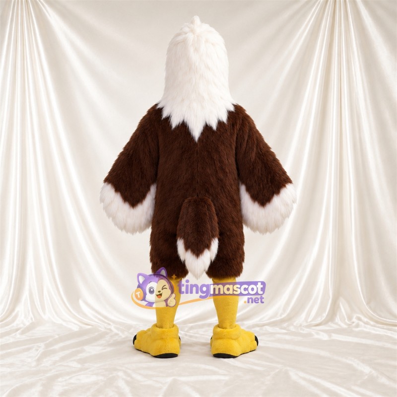 Costume de mascotte Aigle – marron – Griffes (noir); Bouts des ailes (blanc) Costume de mascotte Aigle – marron – Griffes (noir); Bouts des ailes (blanc)