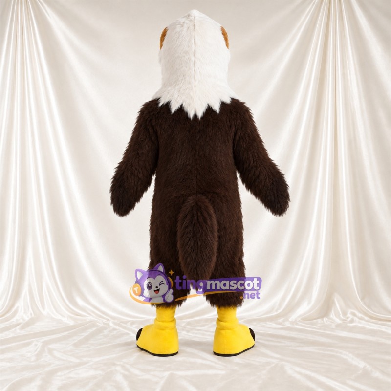 Costume de mascotte Aigle – marron – Bouche ouverte; Tête (blanc) Costume de mascotte Aigle – marron – Bouche ouverte; Tête (blanc)