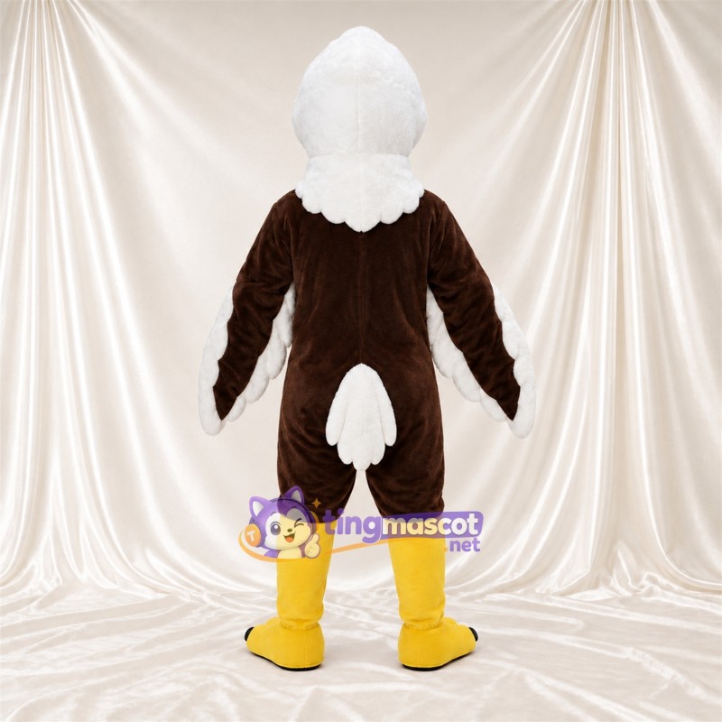 Costume de mascotte Aigle – marron – Queue (blanc); Tête (blanc) Costume de mascotte Aigle – marron – Queue (blanc); Tête (blanc)