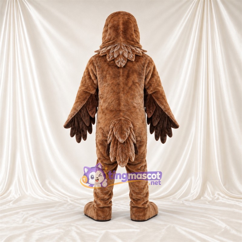 Costume de mascotte Aigle – marron – Pieds (marron); Tête (marron) Costume de mascotte Aigle – marron – Pieds (marron); Tête (marron)