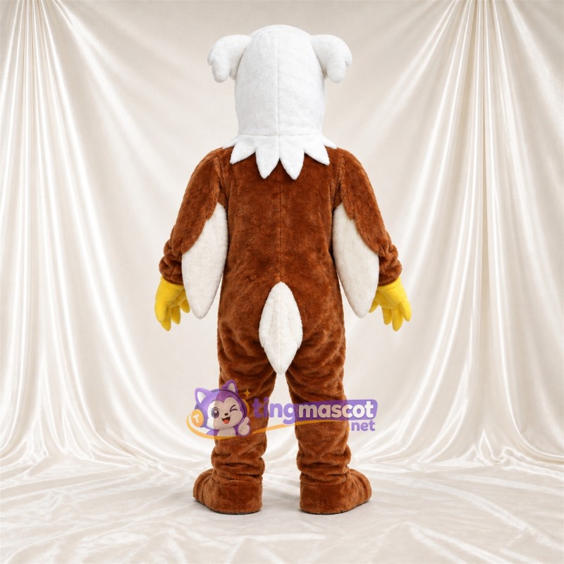 Maskottchenkostüm Adler – braun – Handschuhe (gelb); Füße (braun) Maskottchenkostüm Adler – braun – Handschuhe (gelb); Füße (braun)