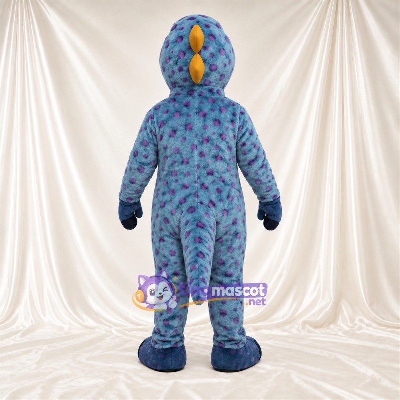 Costume de mascotte Dinosaure – bleu – Ventre (jaune); Pointes Costume de mascotte Dinosaure – bleu – Ventre (jaune); Pointes