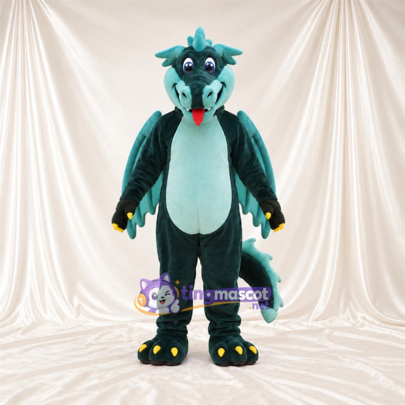 Maskottchenkostüm Drache – petrol – Bauch (petrol) Maskottchenkostüm Drache – petrol – Bauch (petrol)