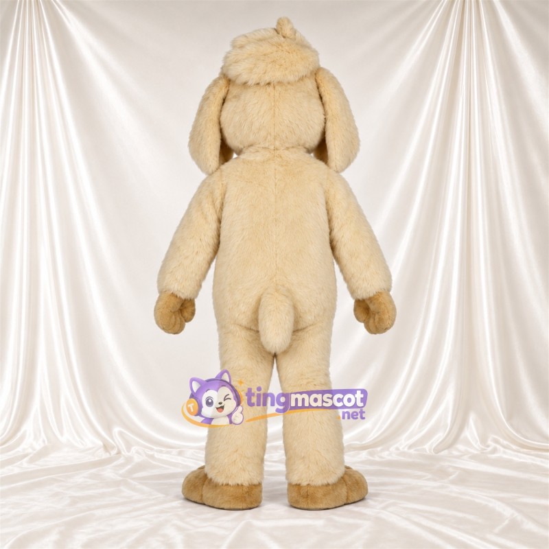 Beige Dog Mascot Costume - Hat and Floppy Ears Beige Dog Mascot Costume - Hat and Floppy Ears