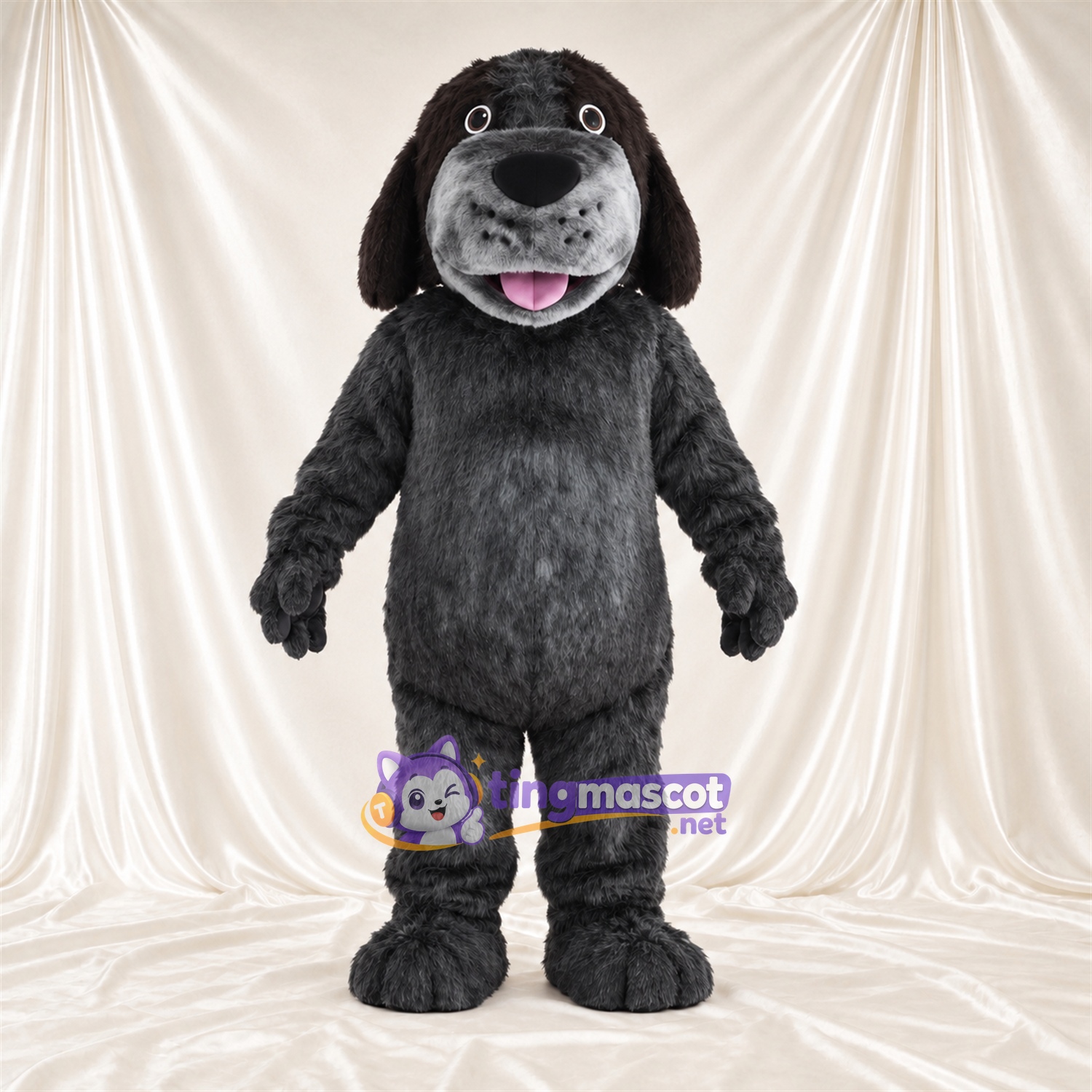 Costume de mascotte Chien – noir – Oreilles tombantes Costume de mascotte Chien – noir – Oreilles tombantes