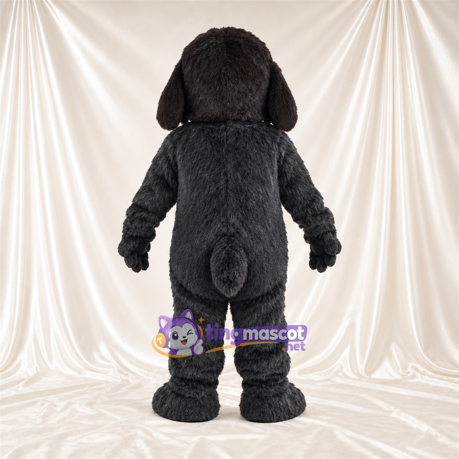 Costume de mascotte Chien – noir – Oreilles tombantes Costume de mascotte Chien – noir – Oreilles tombantes