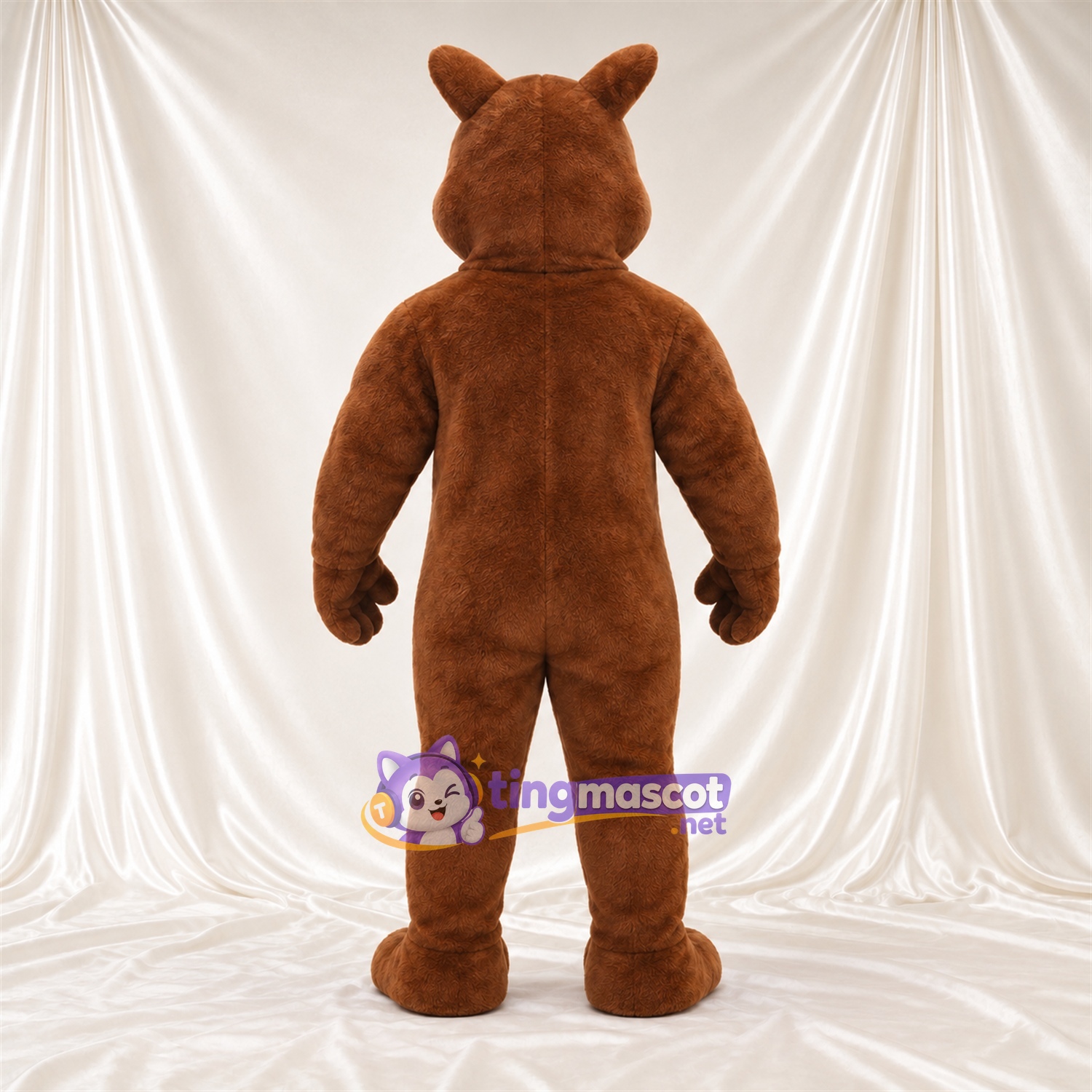 Costume de mascotte Chien – marron – Oreilles pointues Costume de mascotte Chien – marron – Oreilles pointues