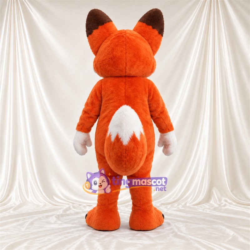 Costume de mascotte Renard – orange – Bout de la queue (blanc); Gants (blanc) Costume de mascotte Renard – orange – Bout de la queue (blanc); Gants (blanc)