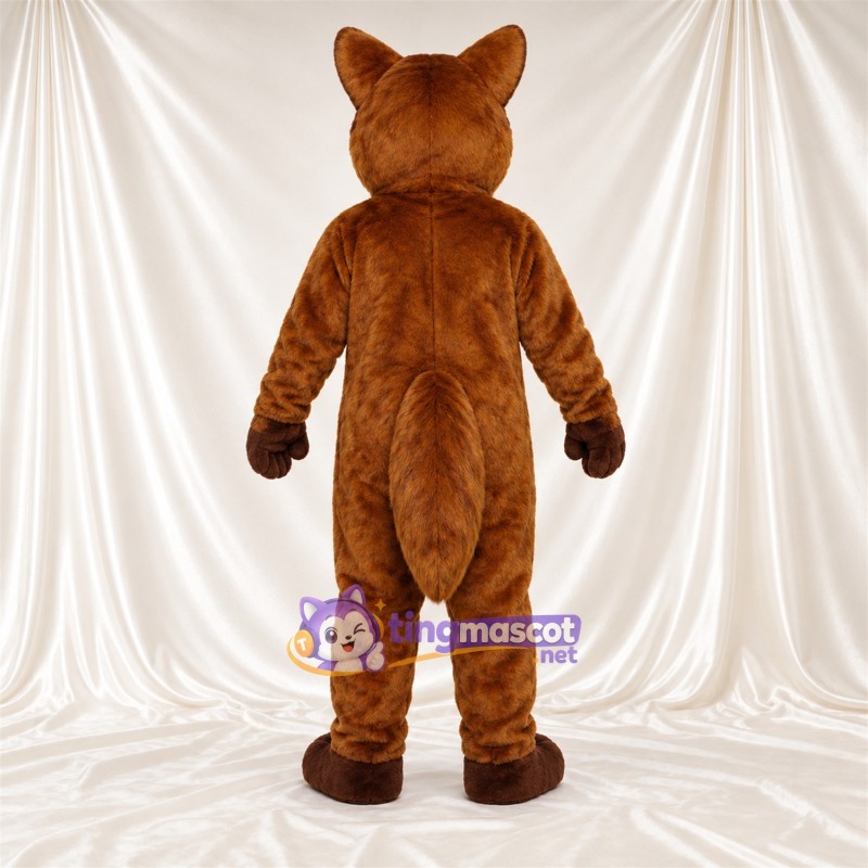 Brown Fox Mascot Costume - Leaf-Shaped White Belly and White Cheeks Brown Fox Mascot Costume - Leaf-Shaped White Belly and White Cheeks