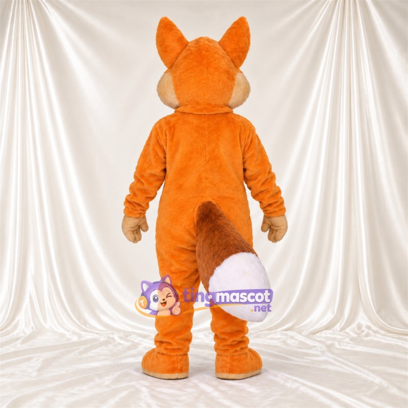 Maskottchenkostüm Fuchs – orange – Lange Schnauze; Augen (blau) Maskottchenkostüm Fuchs – orange – Lange Schnauze; Augen (blau)