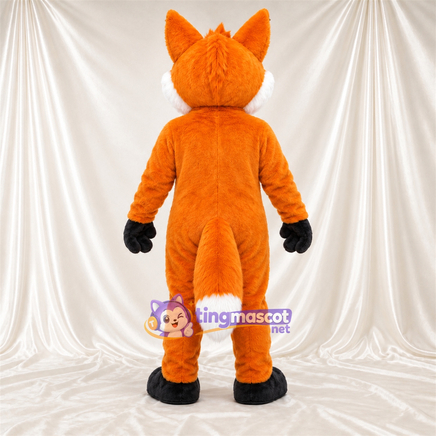 Costume de mascotte Renard – orange – Bout de la queue (blanc); Gants (noir) Costume de mascotte Renard – orange – Bout de la queue (blanc); Gants (noir)