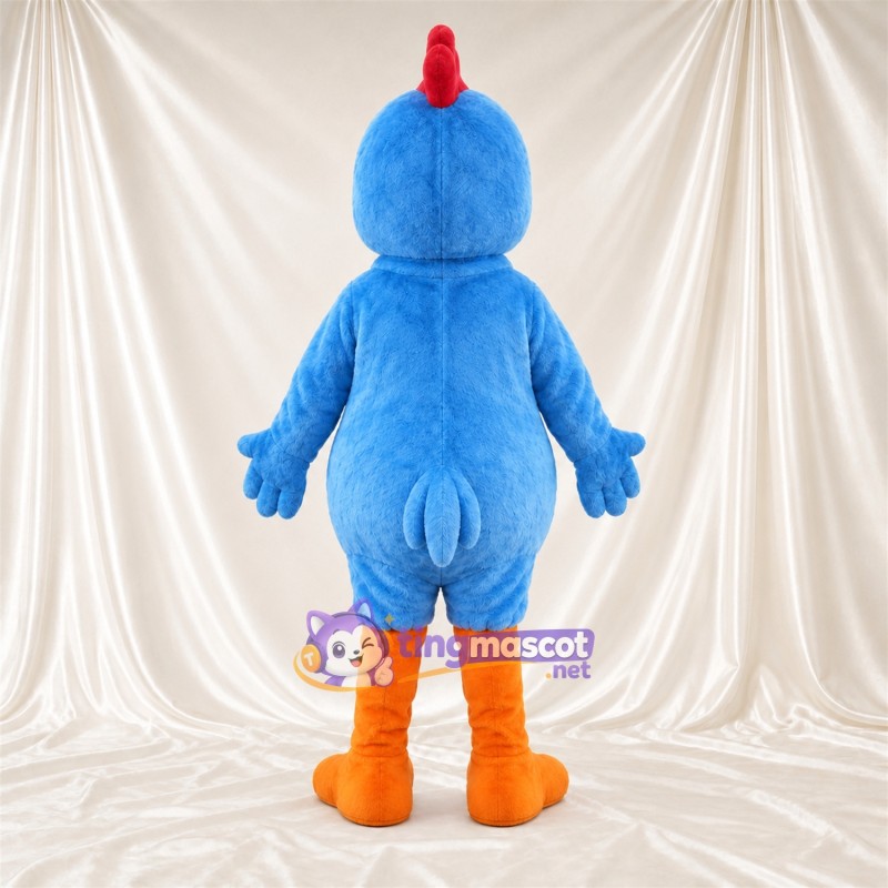 Blue Chicken Mascot Costume Blue Chicken Mascot Costume