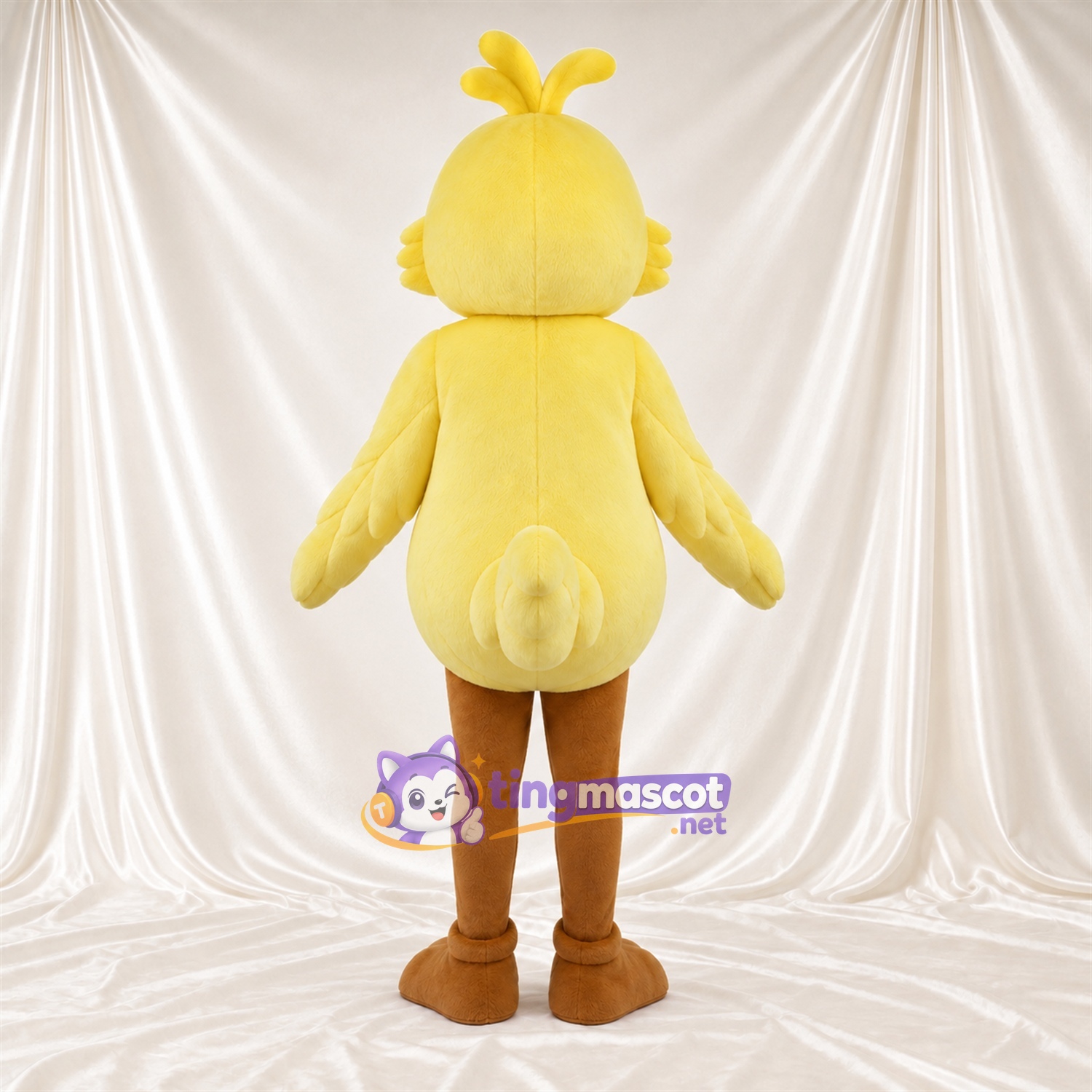 Maskottchenkostüm Huhn – gelb – Bauch (creme); Füße (braun) Maskottchenkostüm Huhn – gelb – Bauch (creme); Füße (braun)