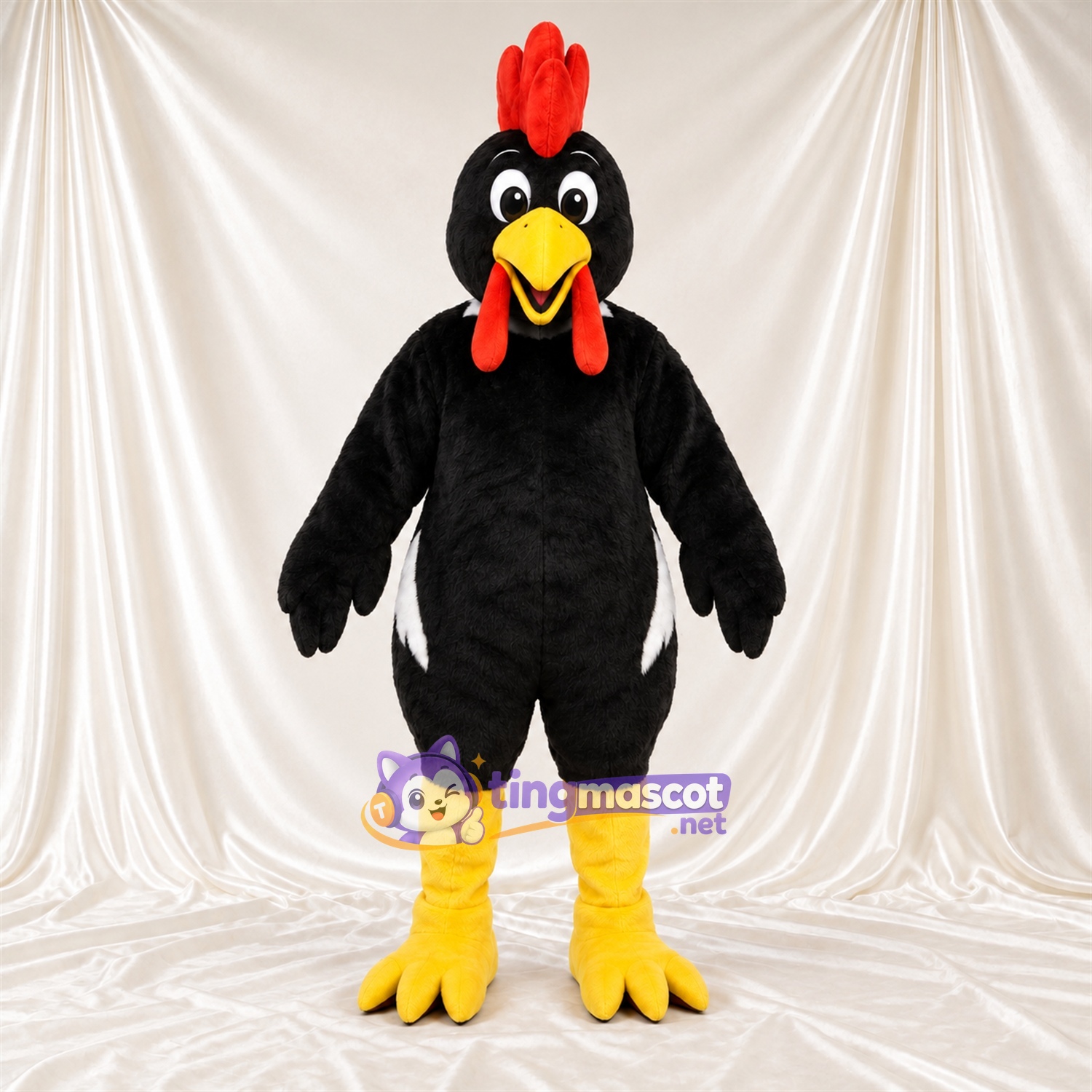 Black Chicken Mascot Costume Black Chicken Mascot Costume
