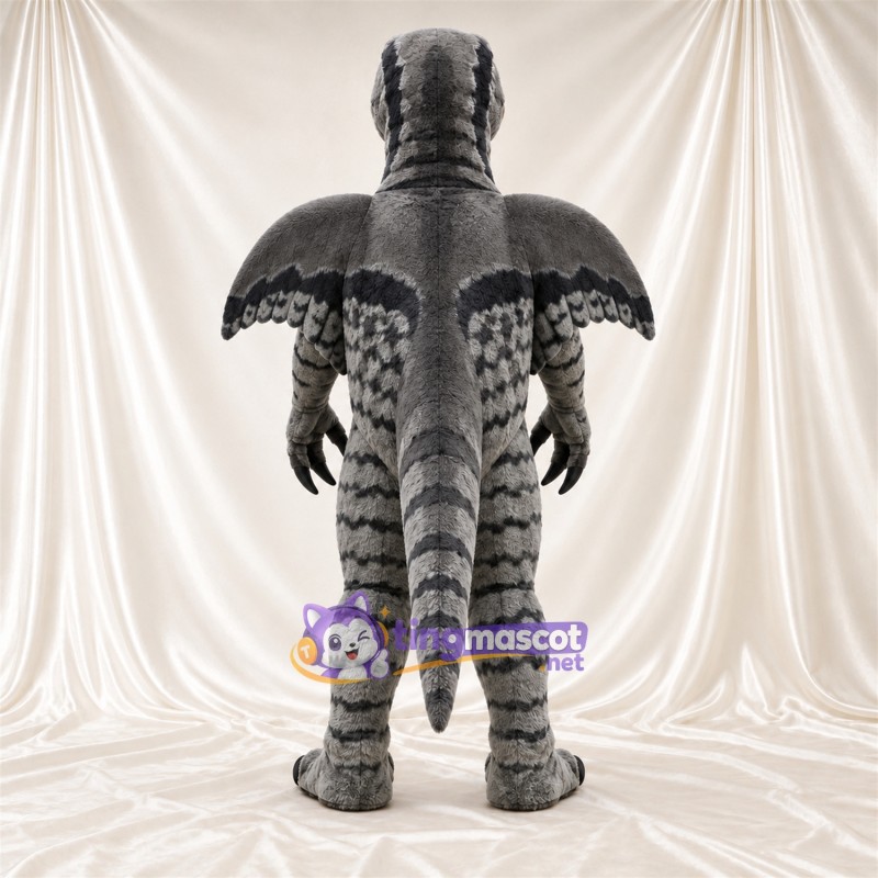 Maskottchenkostüm Drache – grau – Flügel Maskottchenkostüm Drache – grau – Flügel