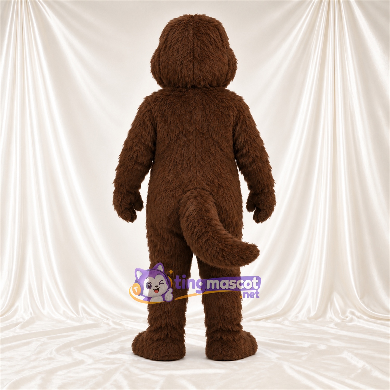 Costume de mascotte Dinosaure – marron – Longue queue; Yeux (vert) Costume de mascotte Dinosaure – marron – Longue queue; Yeux (vert)