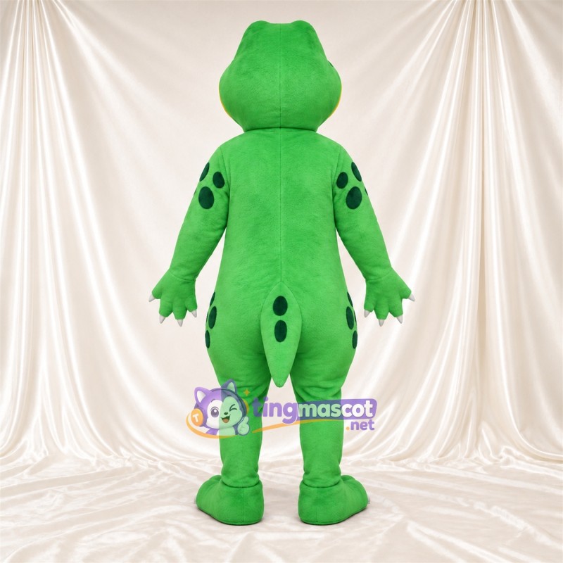 Costume de mascotte Dinosaure – vert – Ventre (jaune); Griffes (blanc) Costume de mascotte Dinosaure – vert – Ventre (jaune); Griffes (blanc)