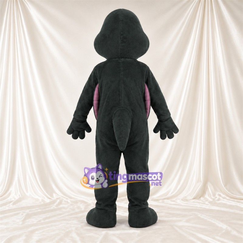 Black Dinosaur Mascot Costume - Cream Belly Black Dinosaur Mascot Costume - Cream Belly