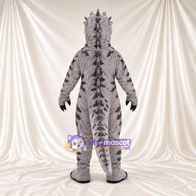 Costume de mascotte Dinosaure – gris – Épines Costume de mascotte Dinosaure – gris – Épines