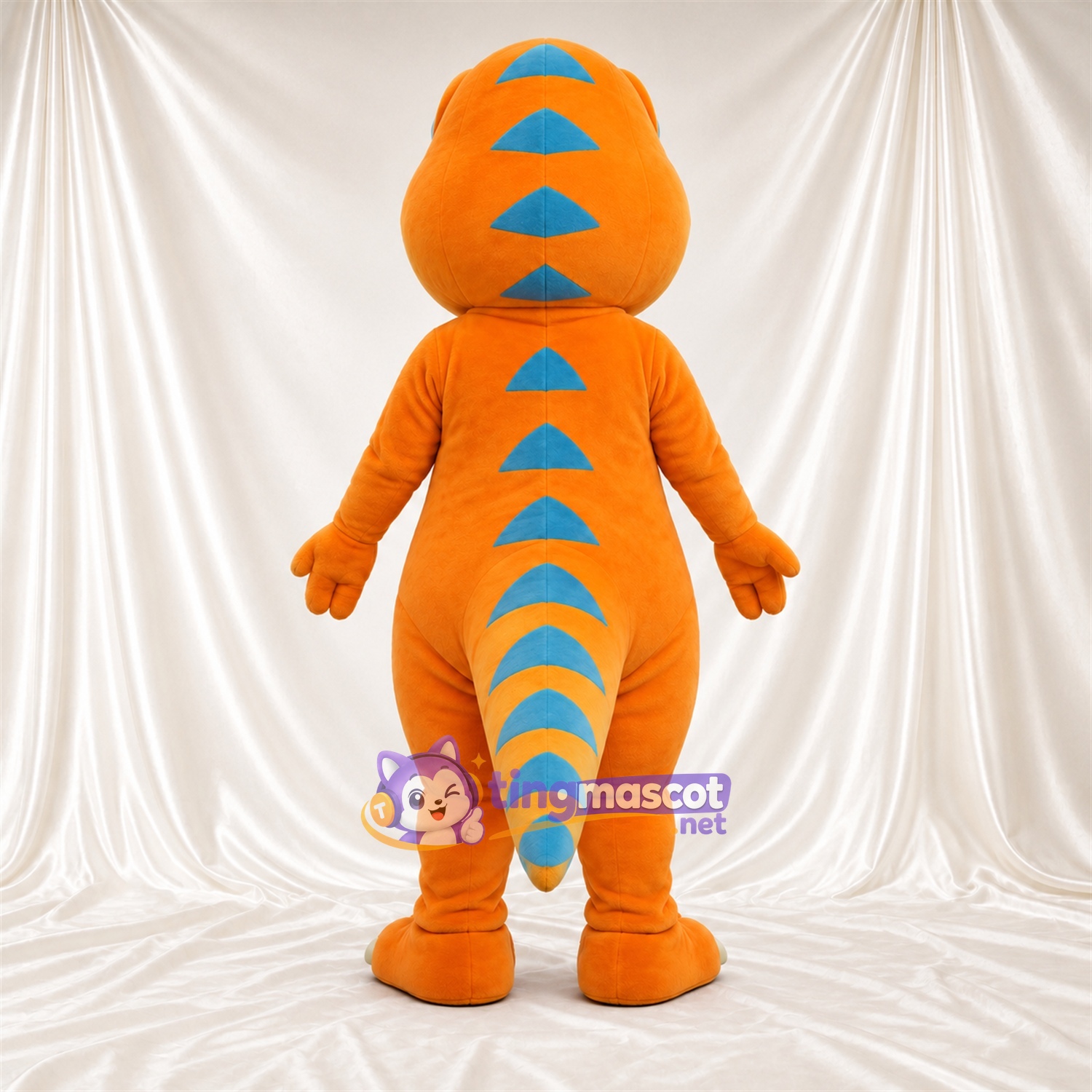 Costume de mascotte Dinosaure – orange – Épines Costume de mascotte Dinosaure – orange – Épines