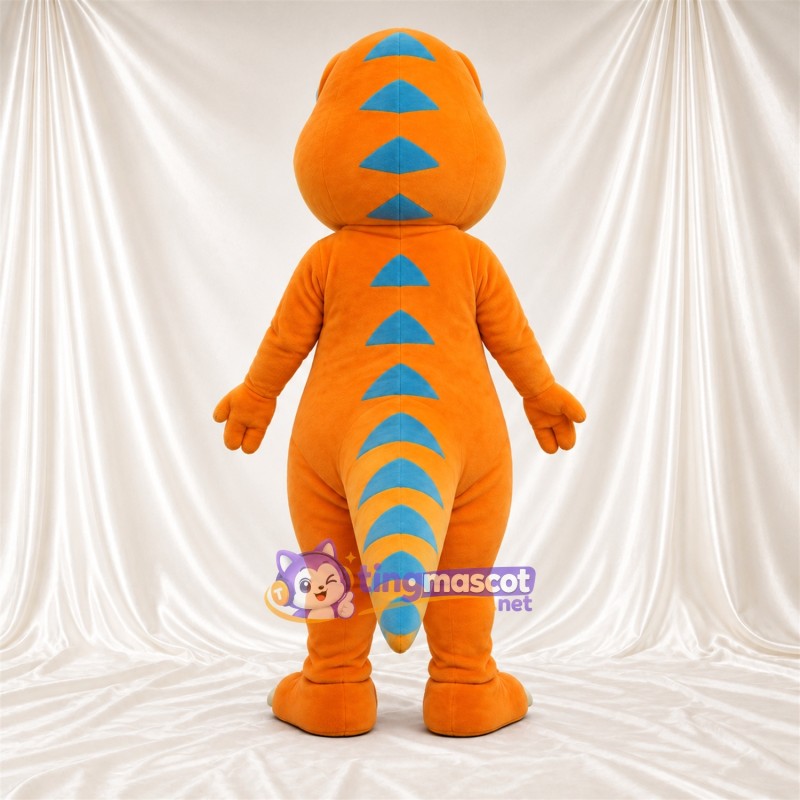 Costume de mascotte Dinosaure – orange – Épines Costume de mascotte Dinosaure – orange – Épines