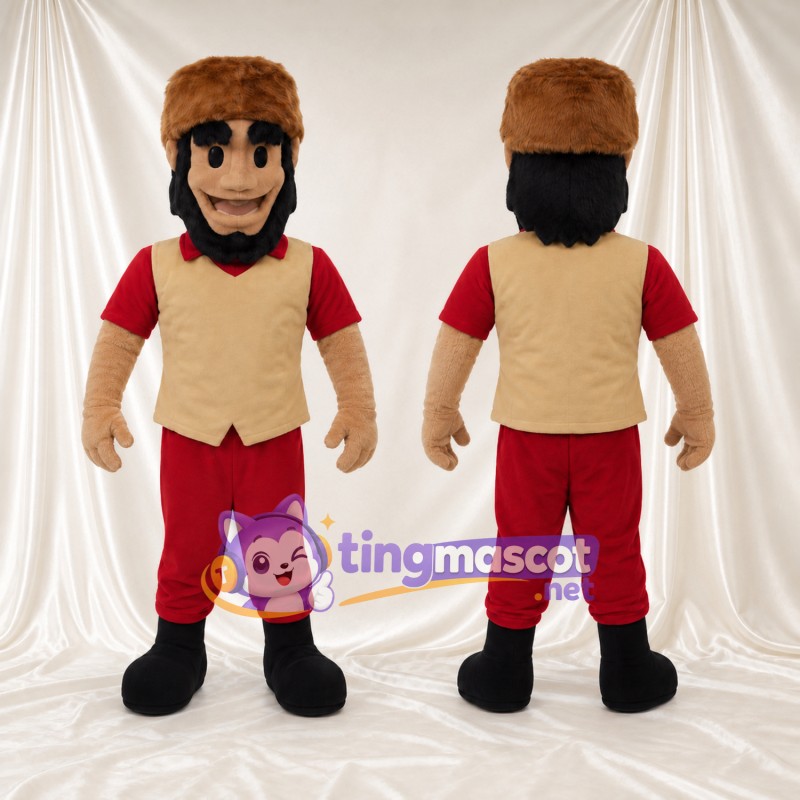 Costume de mascotte Homme des cavernes – rouge – Pantalon (rouge)