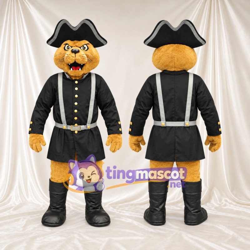 Costume de mascotte Chat pirate – orange – Tenue