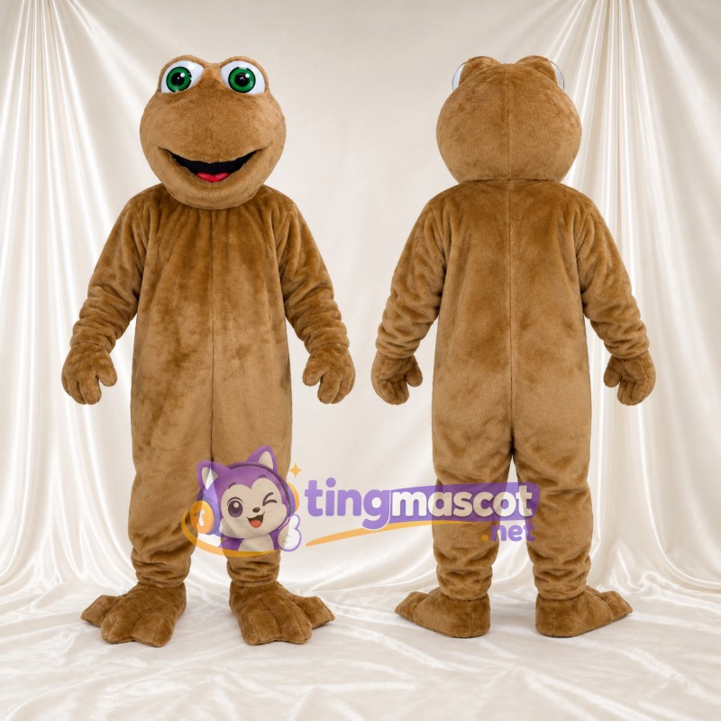 Brown Frog Mascot Costume