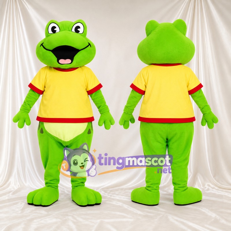 Costume de mascotte Grenouille – vert – Chemise (jaune)