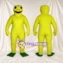 Costume de mascotte Grenouille – jaune – Chaussures (vert); Jambes