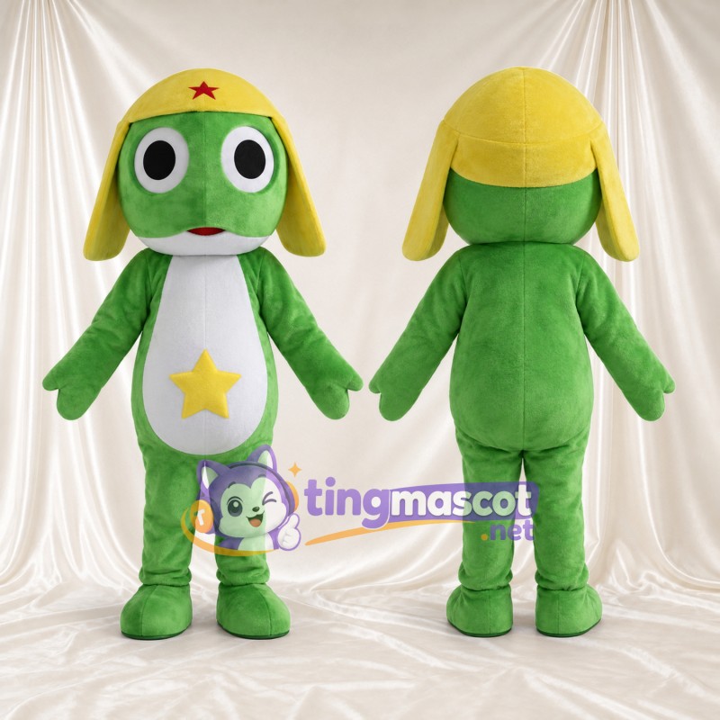 Costume de mascotte Grenouille – vert – Chapeau (jaune)