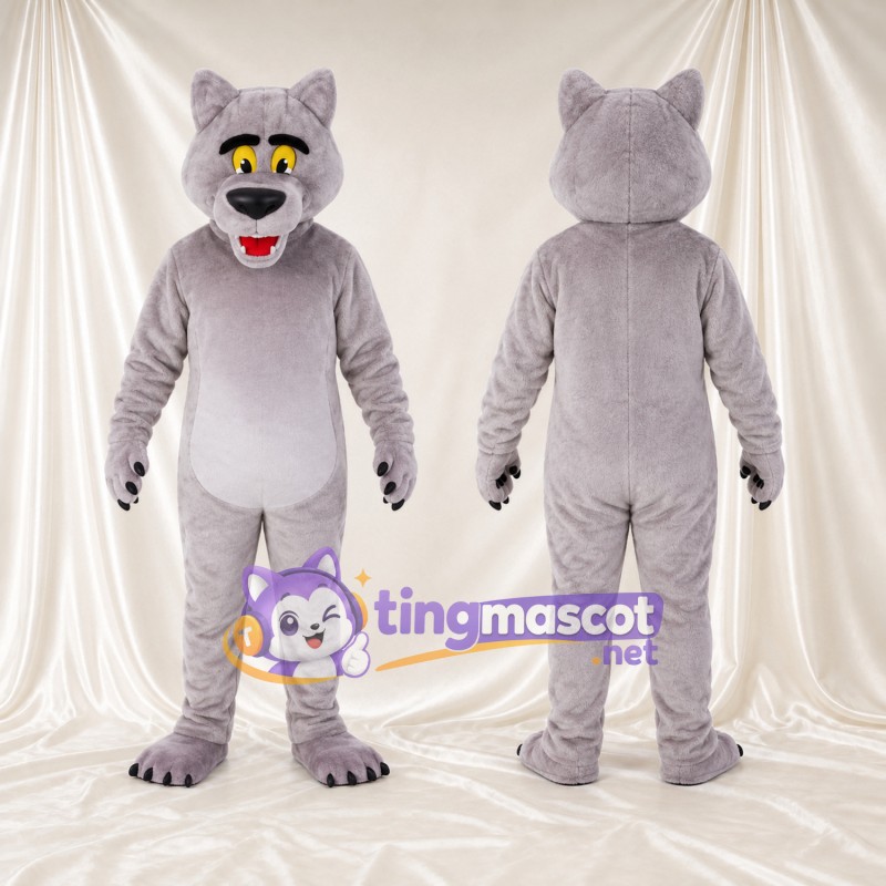 Costume de mascotte Chat sauvage – gris