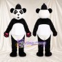 Black and White Panda Mascot Costume - Black Beanie