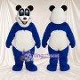 Costume de mascotte Panda – bleu / blanc – Visage souriant; Yeux (bleu)