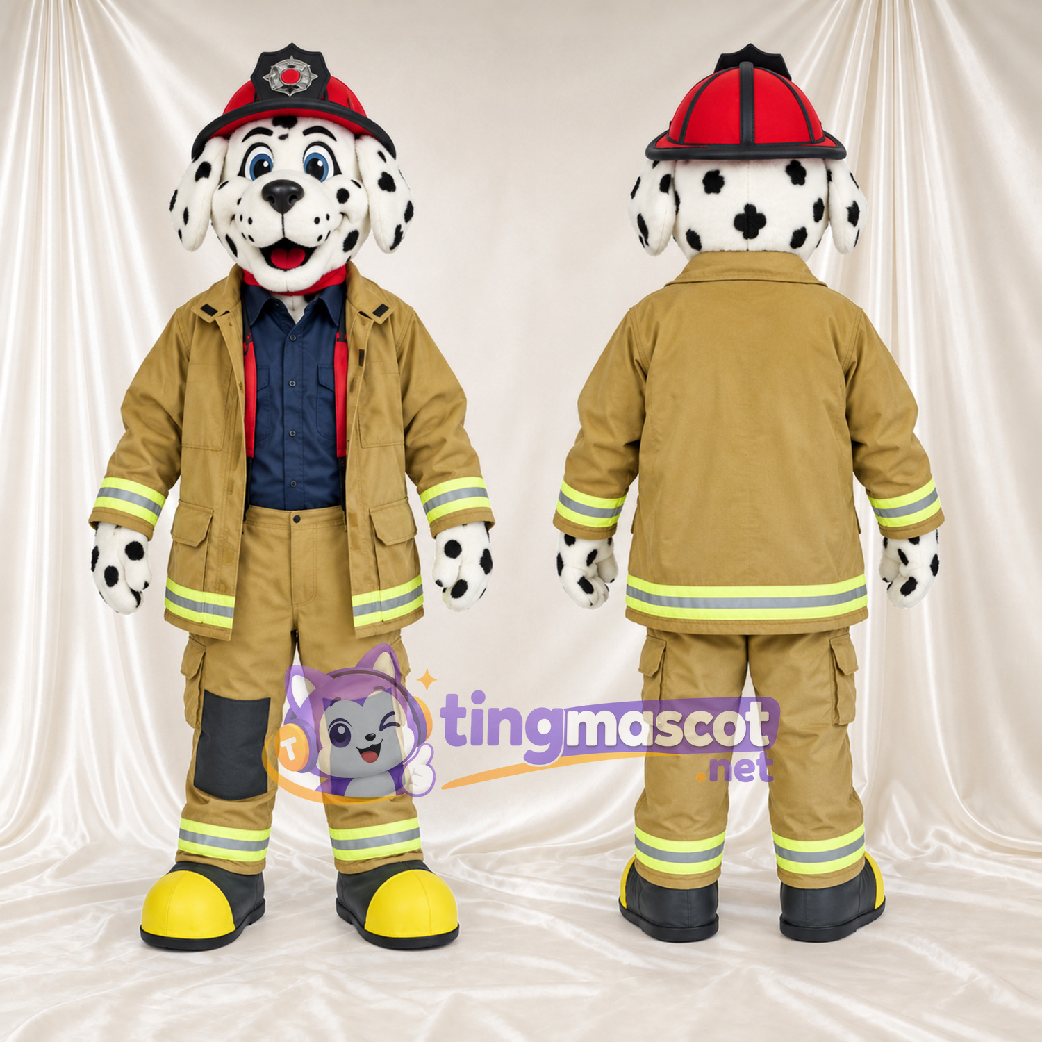 Costume de mascotte Dalmatien – blanc / noir – Uniforme